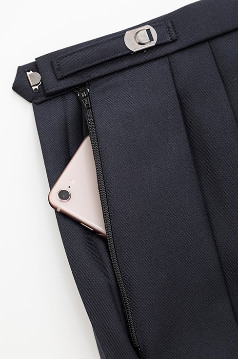 【受注生産 2026年8月末納品】無地プリーツスカート (ネイビー) / KANKO Harajuku Select