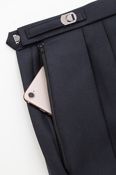 【受注生産 2026年8月末納品】無地プリーツスカート (チャコール) / KANKO Harajuku Select