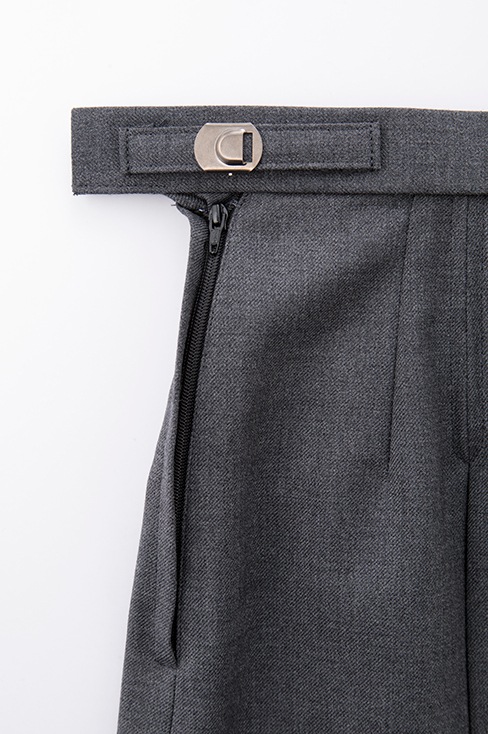 【受注生産 2026年8月末納品】無地ボックスプリーツスカート (チャコール) / KANKO Harajuku Select