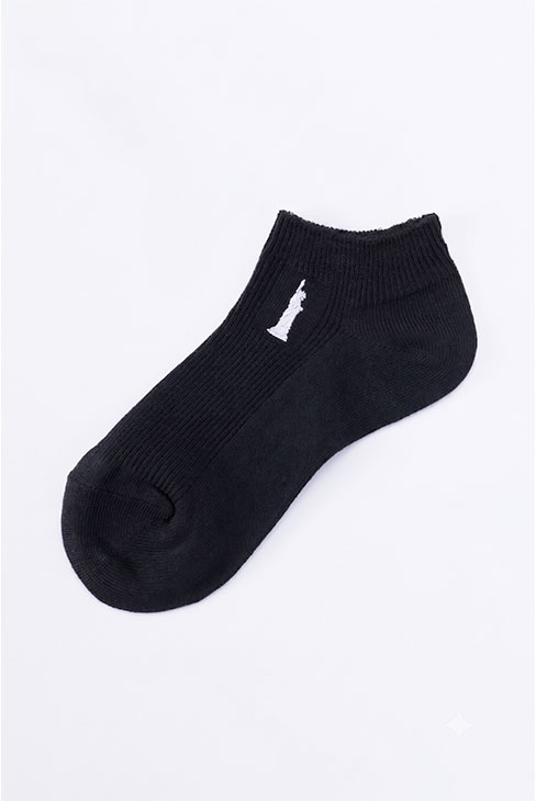 片面刺繍リブスニーカー丈ソックス / EASTBOY（イーストボーイ）