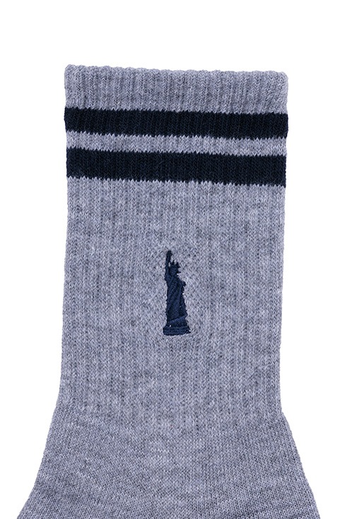 片面刺繍ライン入りソックス / EASTBOY(イーストボーイ)