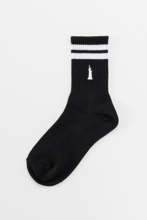 片面刺繍ライン入りソックス / EASTBOY(イーストボーイ)