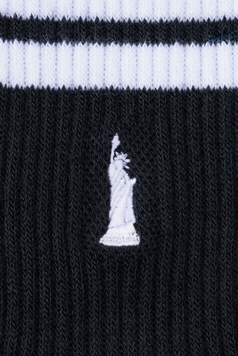 片面刺繍ライン入りソックス / EASTBOY(イーストボーイ)