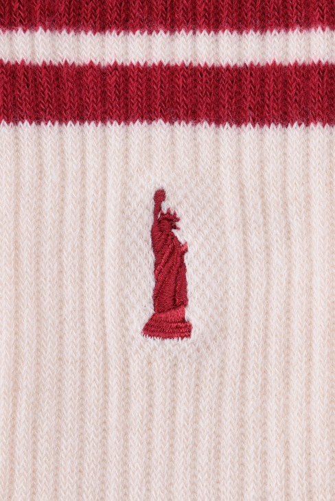 片面刺繍ライン入りソックス / EASTBOY(イーストボーイ)