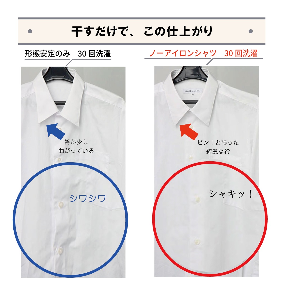 【ノーアイロン】 長袖シャツ / KANKO Harajuku Select