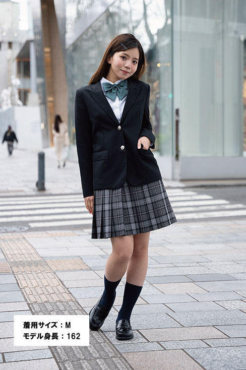 【BCBGMAXAZRIA】関税込★ケープデザインブレザー 定番】制服ブレザー・スクールブレザー 銀ボタン ブラック