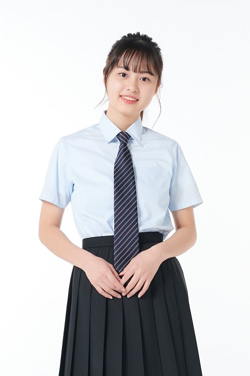 半袖スクールシャツのピンクと水色は制服通販のカンコーオンライン