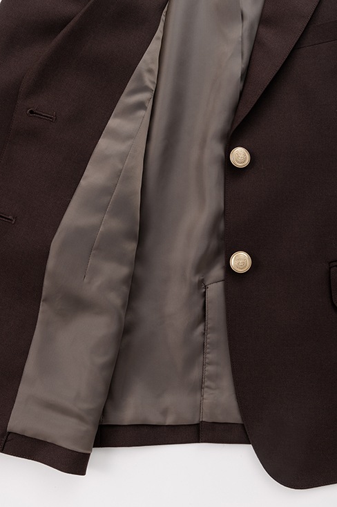 【受注生産 2026年8月末納品】 ブレザー 小さいサイズ (ブラウン) / KANKO Harajuku Select