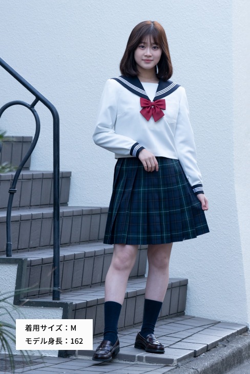 【受注生産 2026年8月末納品】 長袖セーラー 冬素材 小さいサイズ （ネイビー） / KANKO Harajuku Select