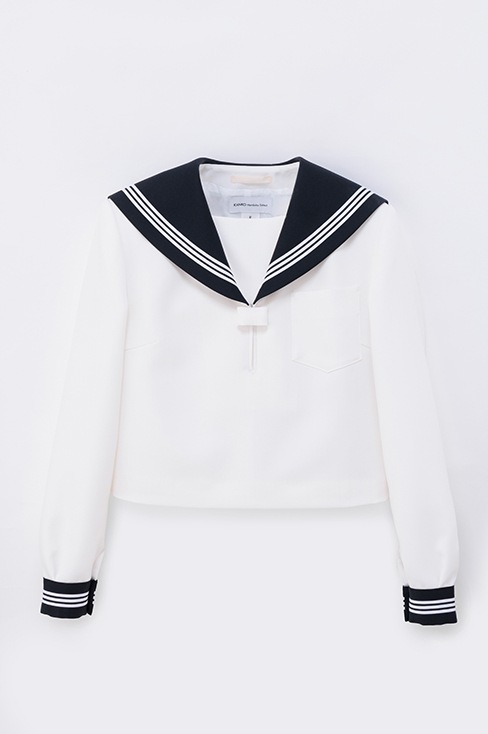 【受注生産 2026年8月末納品】 長袖セーラー 冬素材 小さいサイズ （ネイビー） / KANKO Harajuku Select