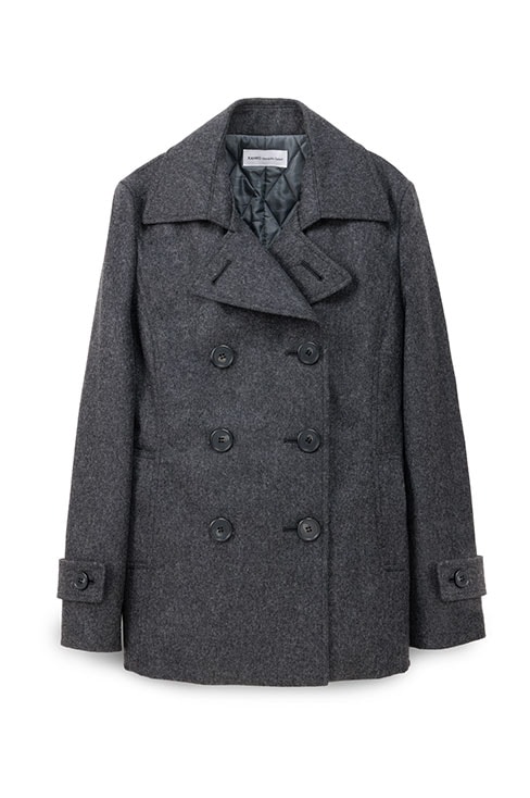 2022AW BROKEN PEACOAT (ブロークンピーコート ) セール】 quaranciel: メルトン ビッグ カラー Pコート