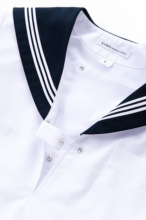 【受注生産 2026年8月末納品】 長袖セーラー 小さいサイズ (ネイビー) / KANKO Harajuku Select