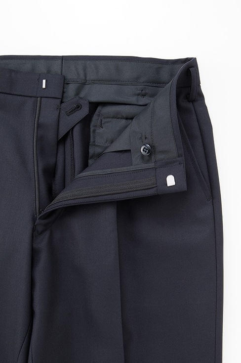 【受注生産 2026年8月末納品】 無地スラックス （ネイビー）  / KANKO Harajuku Select