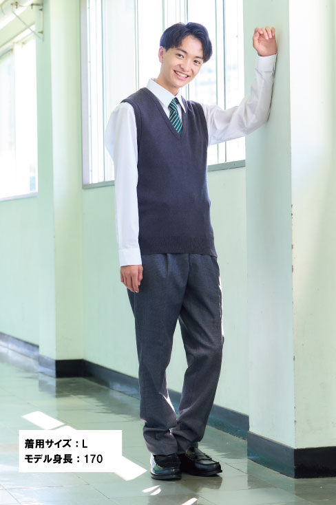 【日本製】無地スクールベスト(ウール混) メンズ / KANKO Harajuku Select