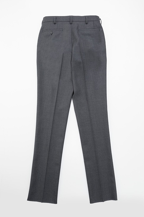 【受注生産 2026年8月末納品】 無地スラックス （チャコール）  / KANKO Harajuku Select