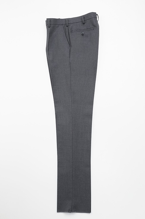 【受注生産 2026年8月末納品】 無地スラックス （チャコール）  / KANKO Harajuku Select