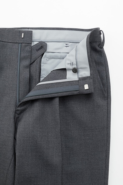 【受注生産 2026年8月末納品】 無地スラックス （チャコール）  / KANKO Harajuku Select