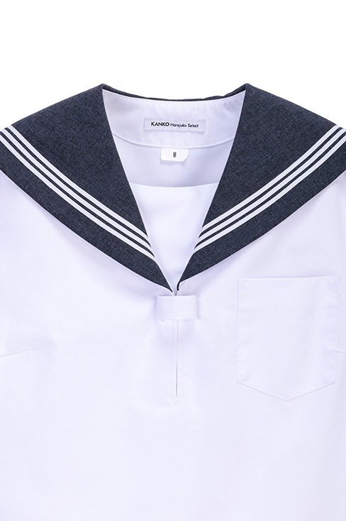 【受注生産 2026年8月末納品】 長袖セーラー 小さいサイズ （チャコール） / KANKO Harajuku Select