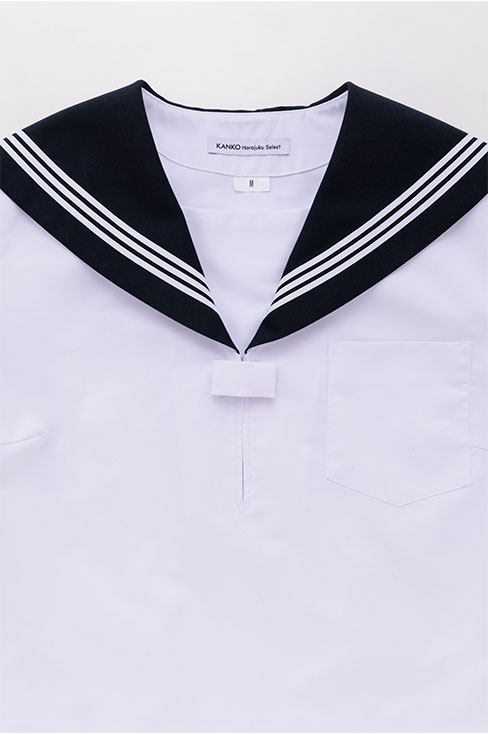 【受注生産 2026年8月末納品】 半袖セーラー 小さいサイズ (ネイビー) / KANKO Harajuku Select
