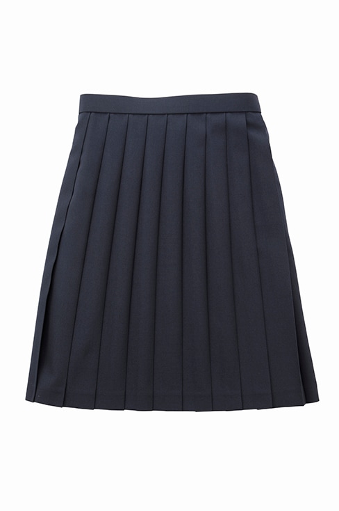 大注目 ネイビーの無地プリーツスカート（オーダー制服）通販のカンコー レディースウェア