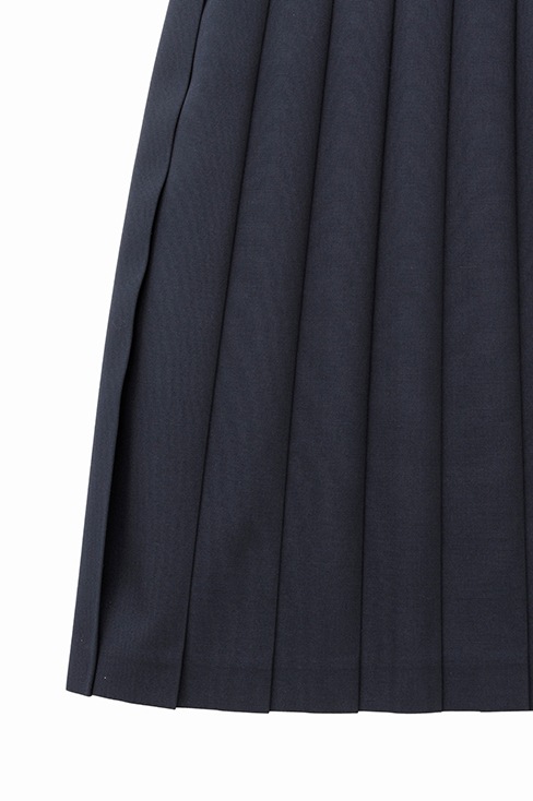 【受注生産 2026年8月末納品】無地夏プリーツスカート （ネイビー）  / KANKO Harajuku Select