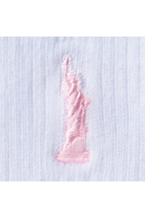 片面刺繍ハイソックス（32cm丈） / EASTBOY（イーストボーイ）