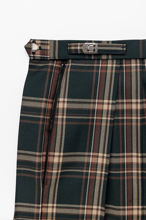 【受注生産 2026年8月末納品】チェックプリーツスカート (グリーン) / KANKO Harajuku Select