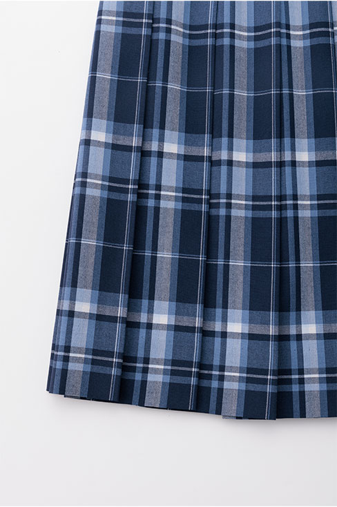 【受注生産 2026年8月末納品】チェックプリーツスカート （ブルー）  / KANKO Harajuku Select