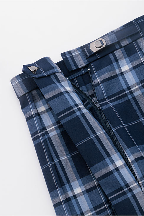 【受注生産 2026年8月末納品】チェックプリーツスカート （ブルー）  / KANKO Harajuku Select