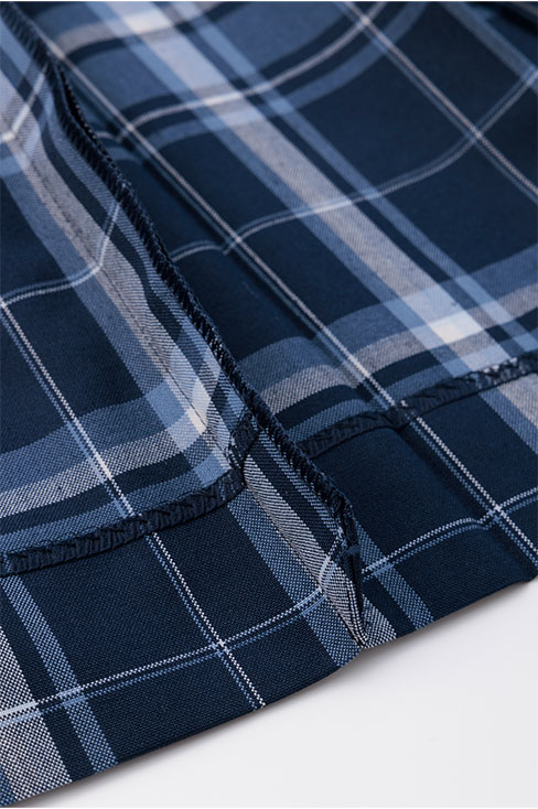 【受注生産 2026年8月末納品】チェックプリーツスカート （ブルー）  / KANKO Harajuku Select