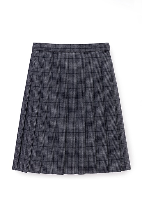 【受注生産 2026年8月末納品】チェックプリーツスカート (グレー) / KANKO Harajuku Select