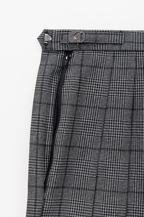 【受注生産 2026年8月末納品】チェックプリーツスカート (グレー) / KANKO Harajuku Select