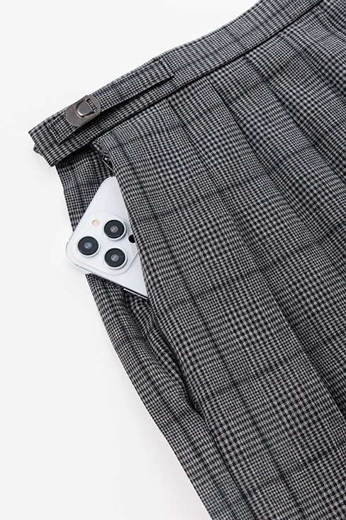 【受注生産 2026年8月末納品】チェックプリーツスカート (グレー) / KANKO Harajuku Select