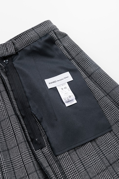 【受注生産 2026年8月末納品】チェックプリーツスカート (グレー) / KANKO Harajuku Select