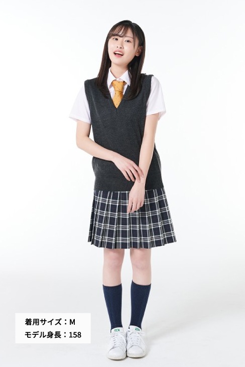 【日本製】無地スクールベスト(綿混) 夏 女子 / KANKO Harajuku Select