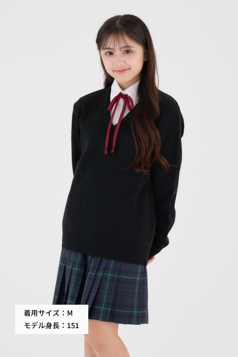 【日本製】無地スクールセーター 女子/ KANKO Harajuku Select