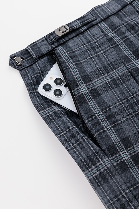 【丈長め】 チェックプリーツスカート （58cm丈） / KANKO Harajuku Select