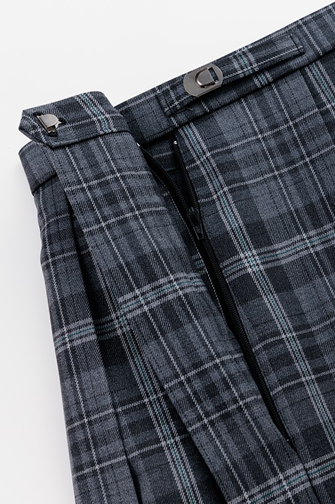 【丈長め】 チェックプリーツスカート （58cm丈） / KANKO Harajuku Select