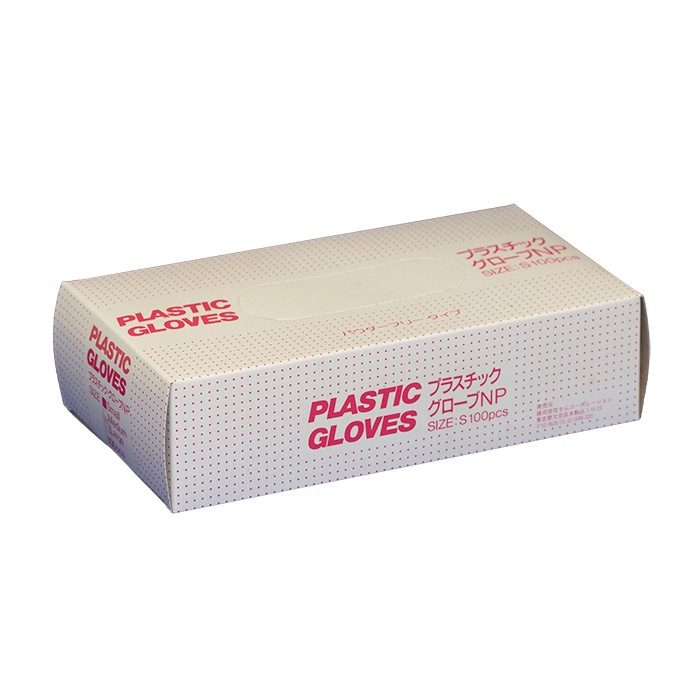 プラスチックグローブ パウダーフリータイプ 100枚入