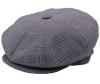 NEW YORK HAT　ニューヨークハット　6282 Plaid Linen Newsboy　プレイド　リネン　ニュースボーイ　グレー1