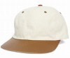 NEW YORK HAT���˥塼�衼���ϥåȡ�6246 Canvas Raw Edge Leather Baseball�������Х����������å����쥶�����١����ܡ��롡�ʥ�����