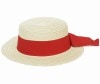 帽子 キッズ 女の子 夏 麦わら Milk & Soda ミルク アンド ソーダ CELINE BOATER HAT セリーヌ ボーター ハット レッド　キッズ