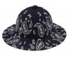 KANGOL　カンゴール　Paisley Wide Brim Casual　ペイズリー ワイド ブリム カジュアル　DK. Bule/Wihite