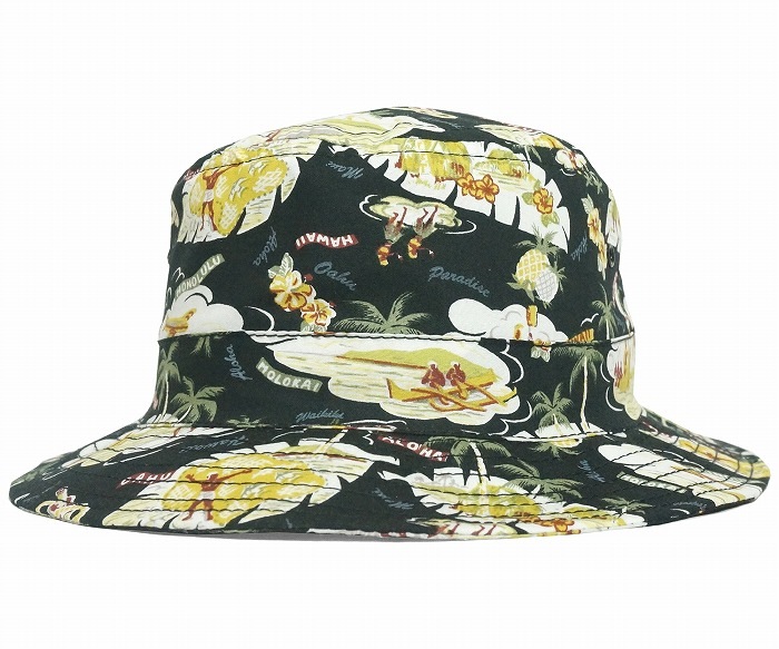 ����̵����NEW YORK HAT���˥塼�衼���ϥåȡ�3112 Hawaiian Bucket���ϥ磻���󡡥Х��åȡ��֥�å�