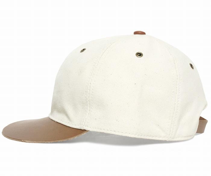 NEW YORK HAT���˥塼�衼���ϥåȡ�6246 Canvas Raw Edge Leather Baseball�������Х����������å����쥶�����١����ܡ��롡�ʥ�����