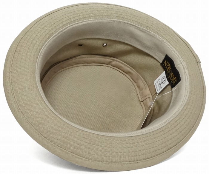 ニューヨークハット　ベージュ　ポークパイハット　黒バンド付き ニューヨークハット ベージュ ポークパイハット 黒バンド付き old NEW