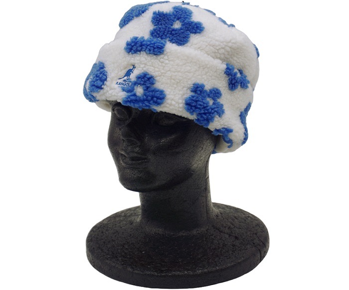 KANGOL�����󥴡��롡Floral Fleece Beanie���ե������ �ե꡼�� �ӡ��ˡ���˹�� �˥å� �ۥ磻��/�֥롼