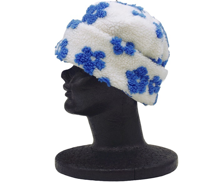 KANGOL�����󥴡��롡Floral Fleece Beanie���ե������ �ե꡼�� �ӡ��ˡ���˹�� �˥å� �ۥ磻��/�֥롼