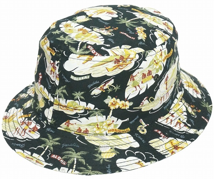 ����̵����NEW YORK HAT���˥塼�衼���ϥåȡ�3112 Hawaiian Bucket���ϥ磻���󡡥Х��åȡ��֥�å�