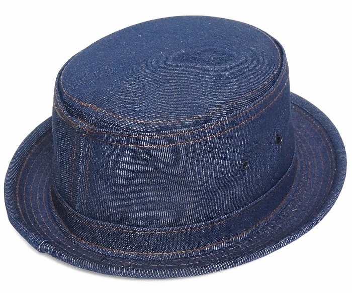 新品未使用　ニューヨークハット　デニム　ポークパイハット NEW YORK HAT ニューヨークハット 3059 DENIM STITCH STINGY